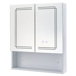 Led Bathroom Mirror Cabinet With Double-sided Mirror, Storage, Anti-fog, Touch Control, Adjustable Color Temperature