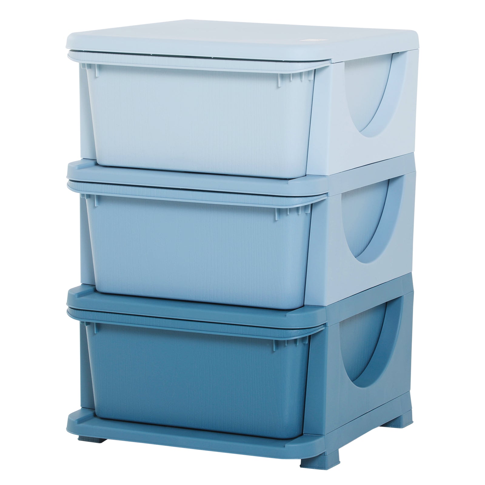 Kids Storage Units With Drawers 3 Or 6 Tier Chest Vertical Dresser Tower | Blue