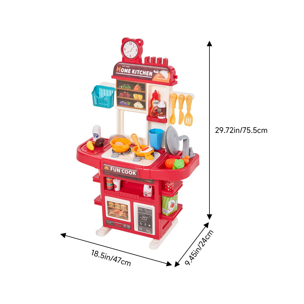 Children Pretend Kitchen Playset 42pcs Toy Accessory Set