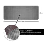 Reversible Pvc Shower Mat In Dual-colour | 100cm x 40cm | Brown & Grey
