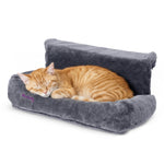 Heated Radiator Cat Bed Soft Fleece Padded Design Grey