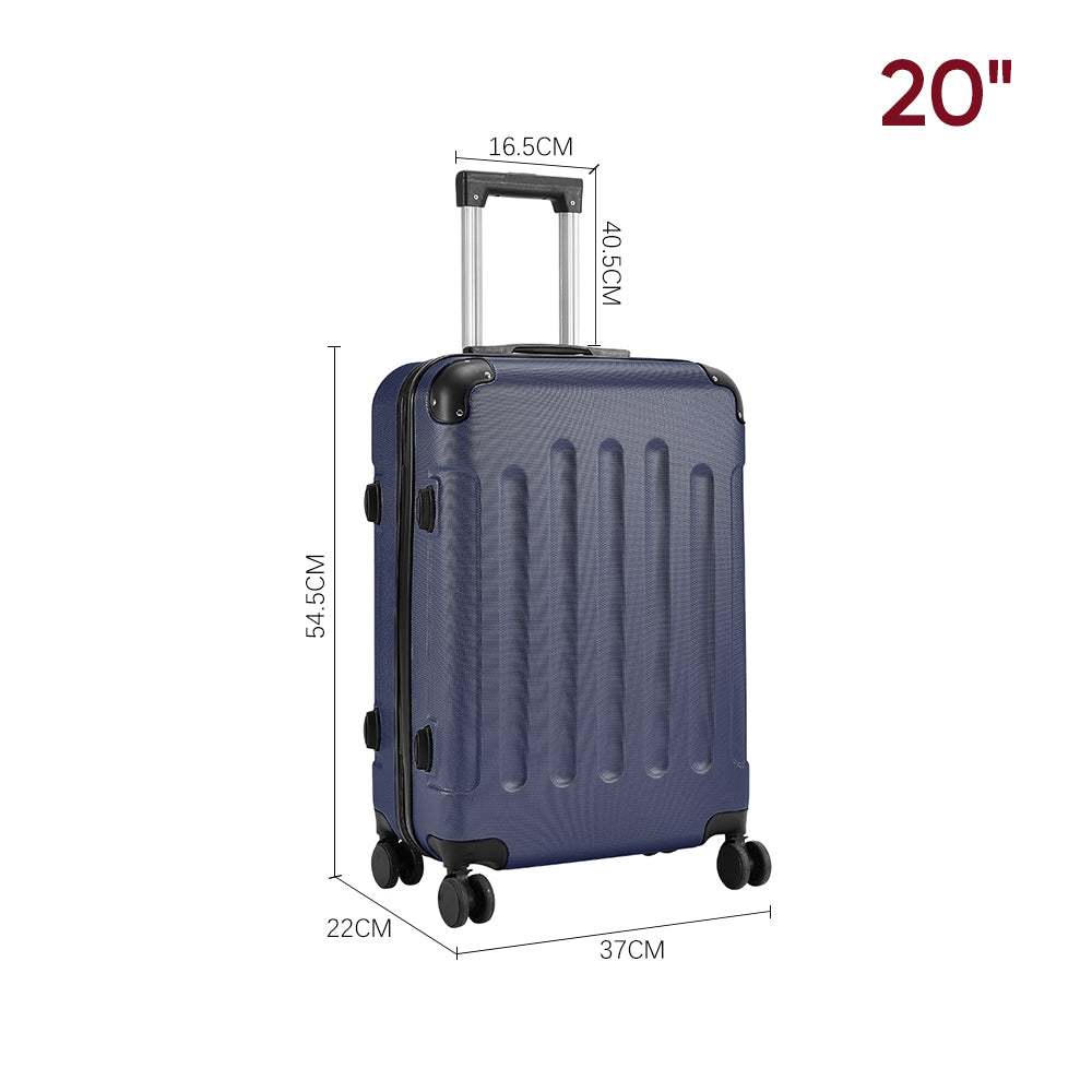 Modern Hardside Spinner Suitcase With Combination Lock | 20" | Blue