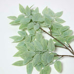 Frosted Sage Leaf Christmas Spray, Wire And Plastic