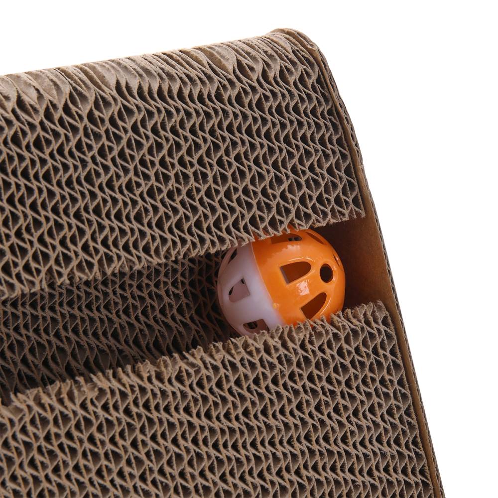 Triangle Cat Scratching Post With Bell Ball