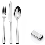 Cutlery Sets Stainless Steel 18/8 Forks Spoons Catering Taper | Set of 12 | Silver