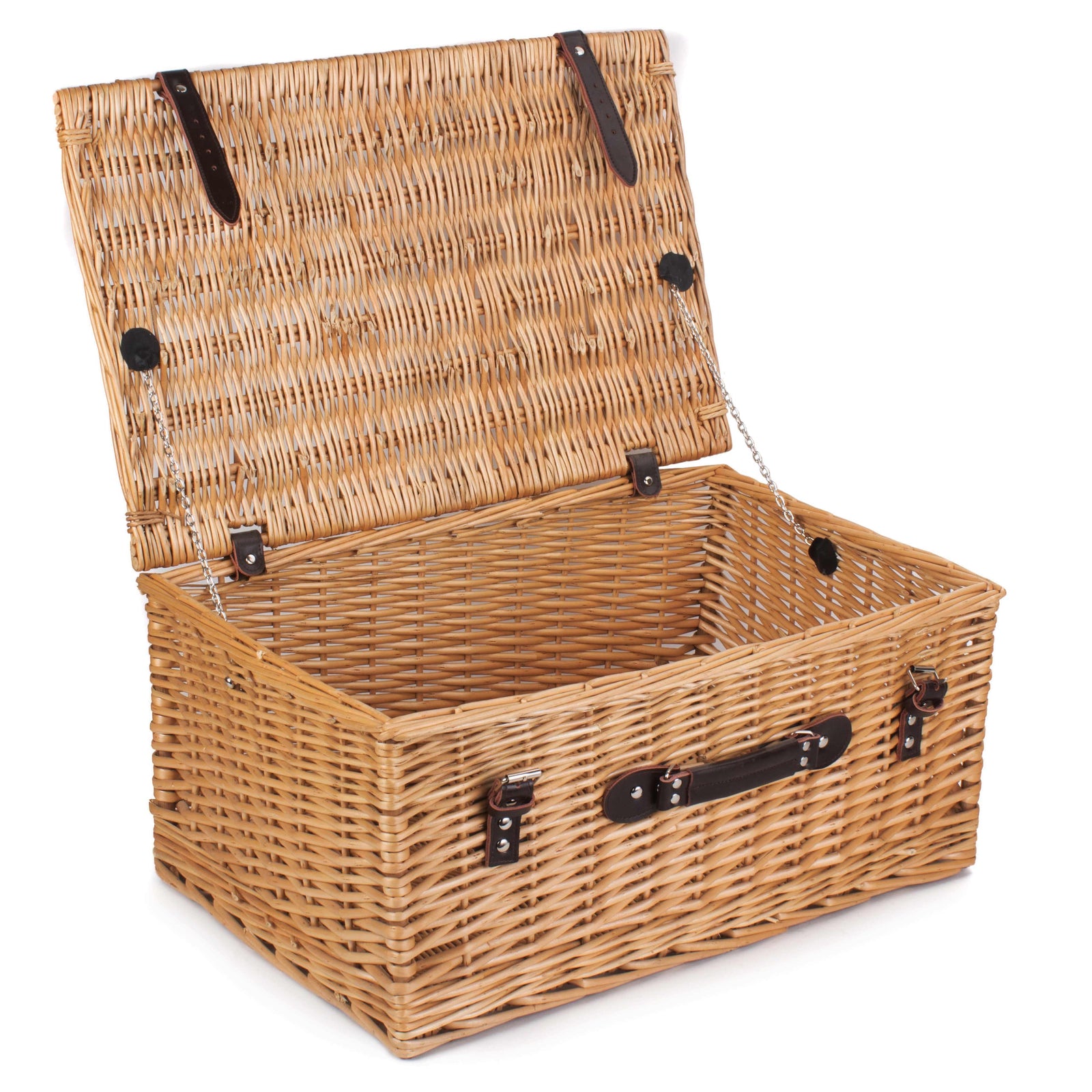 Wicker 55cm Buff Empty Picnic Basket Unlined | Brown