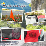 Pawhut 2-in-1 Dog Bike Trailer Stroller W/ Universal Wheel Reflector Flag | Red