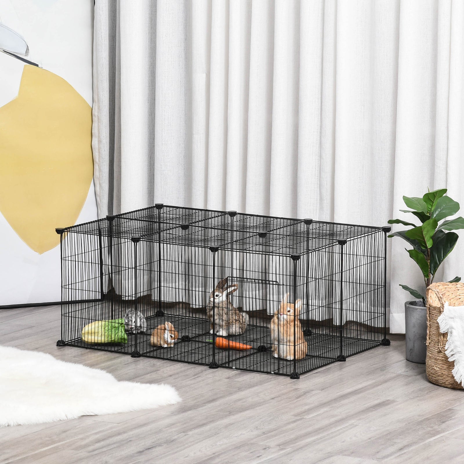 Diy Pet Playpen Cage 22 Piece W/door Bunny Chinchilla Hedgehog Guinea Pig