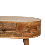 Solid Wood Mini Oak-ish Rounded Coffee Table