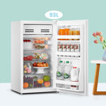 93l Compact Multi-layer Fridge With Cooler Box, 3 Removable Glass Shelves & Reversible Door | White