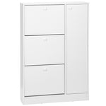 4 Compartment Shoe Storage Cabinet Shelves Footwear