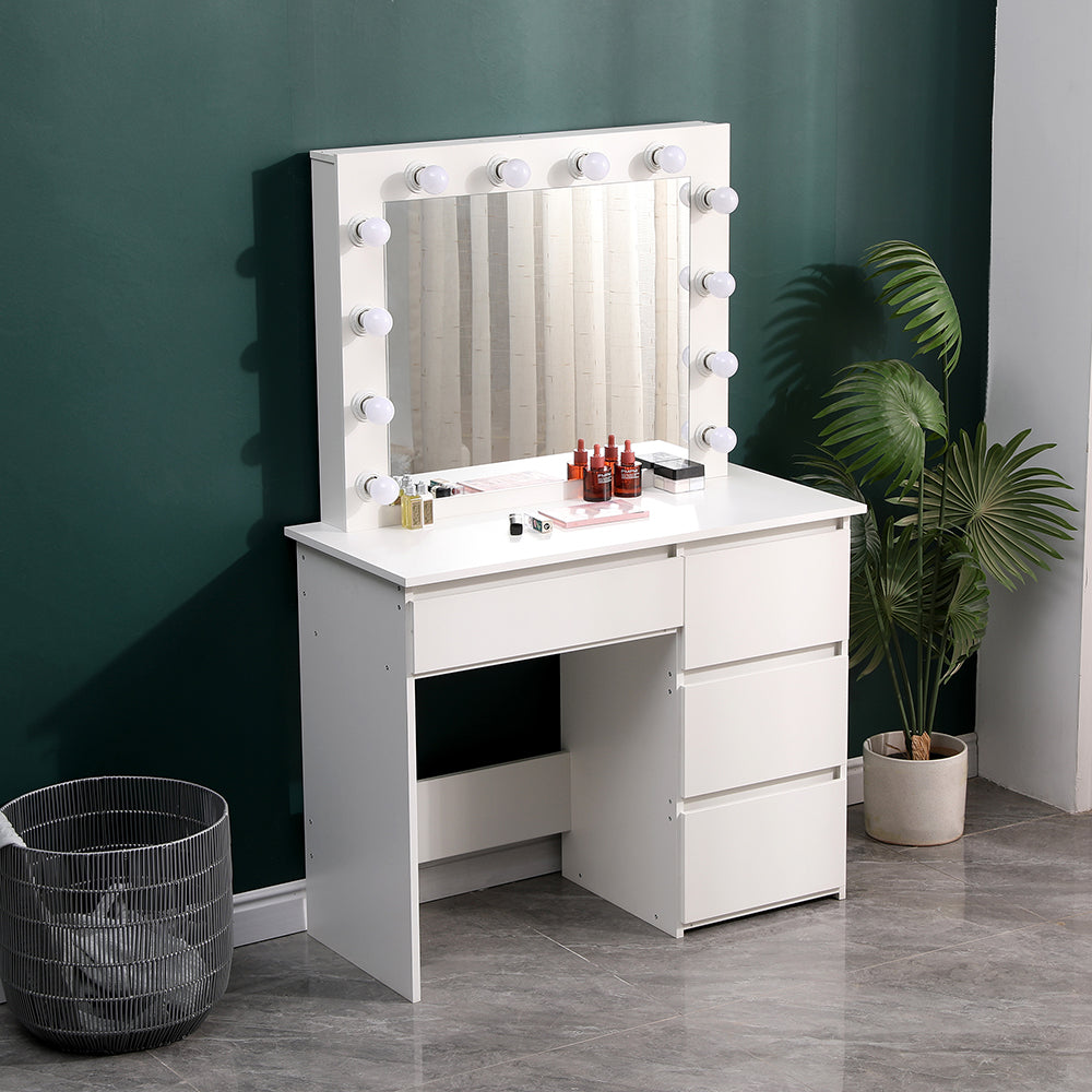 Hollywood Dressing Table With Large Lighted Mirror
