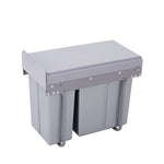 10l+20l Under-cabinet Trash Bin With Smooth Metal Runners