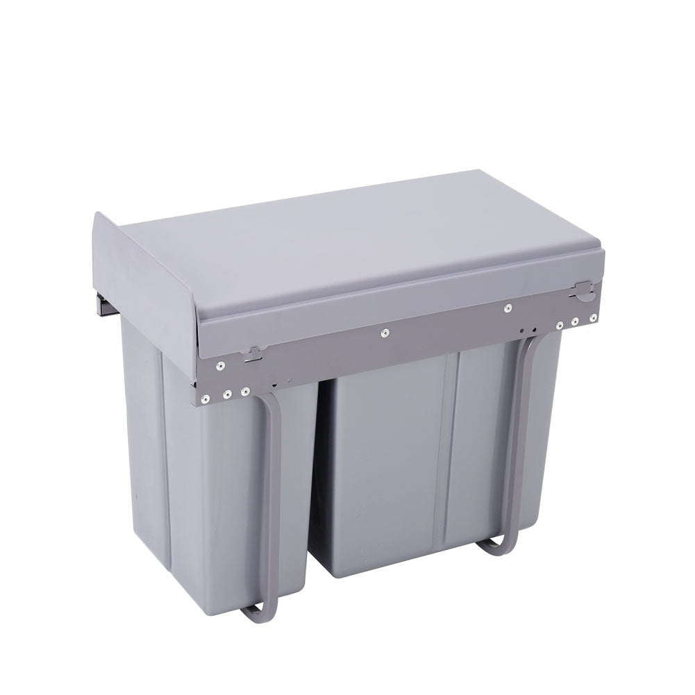 10l+20l Under-cabinet Trash Bin With Smooth Metal Runners