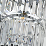 Modern 3-circle Crystal Chandelier Chrome Flush Mount Ceiling Light Droplet Crystal Shade Led Fixture