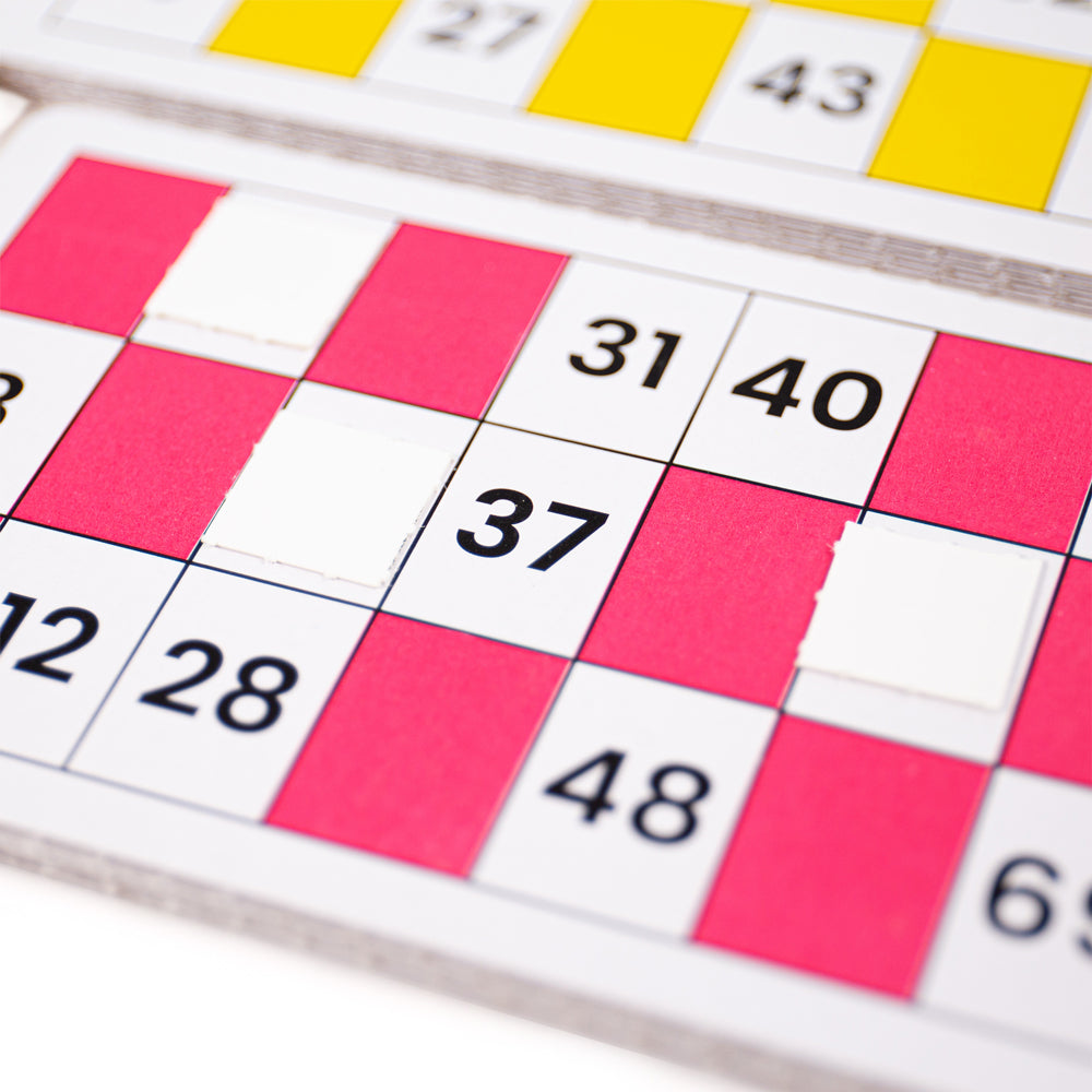 Traditional Wooden Bingo Game, 105 Play Pieces, 4 Players