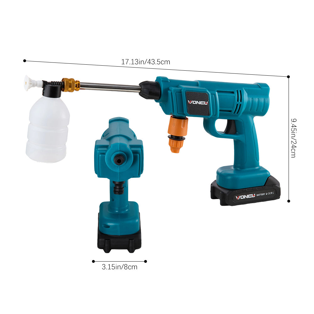 Electric Handheld Pressure Washer Cleaner With 2 Batteries | Blue