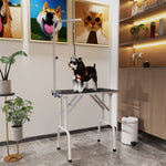 Foldable Dog Grooming Table Adjustable Arm For Small Dogs 81x49x80 Cm
