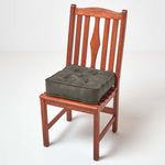 Faux Suede Dining Chair Booster Cushion | 40cm x 40cm | Grey