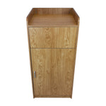 Wooden Litter Bin & Tray Stand | Light Oak