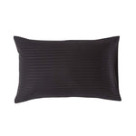Egyptian Cotton Satin Stripe Housewife Pillowcase 330 Tc | 48 x 74cm | Black