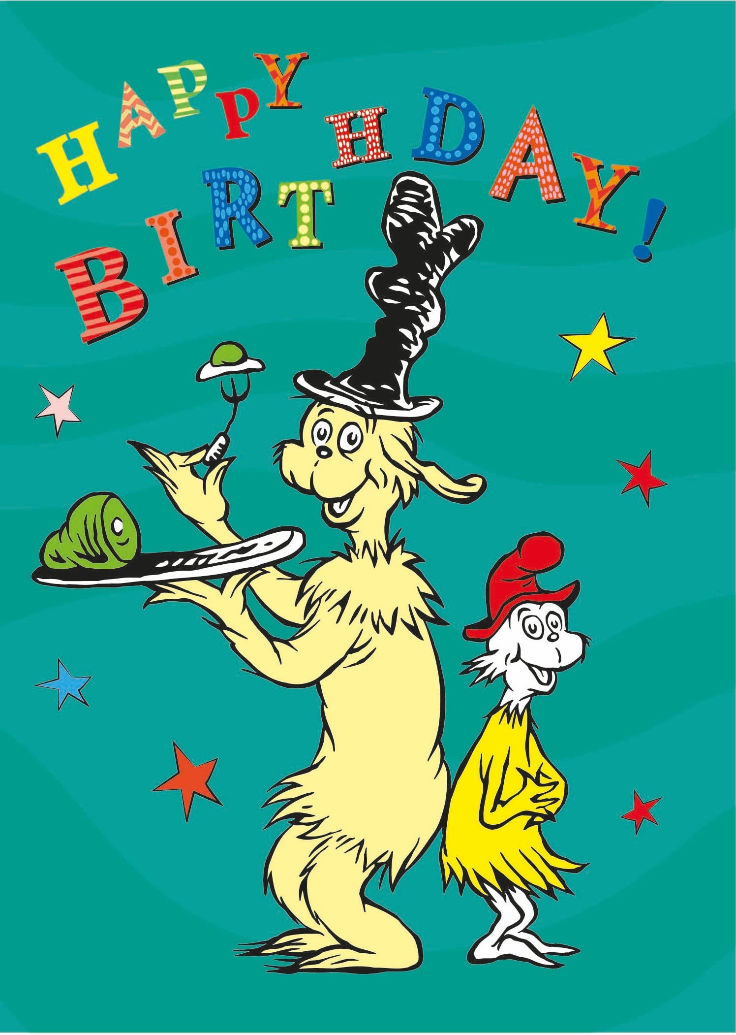 Cat In The Hat' Birthday Card Official Product
