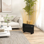 1200w Electric Convector Heater Quiet With Led Display | One Size | Black