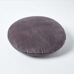 Luxury Velvet Round Cushion | 40cm x 40cm | Dark Grey