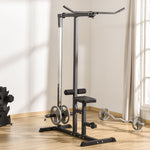 Pulldown Machine Dip Station - Adjustable Positions | Black