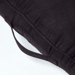Faux Suede Coccyx Armchair Cushion | 50cm x 50cm | Black