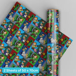 2 Sheets & 2 Tags Wrapping Paper
