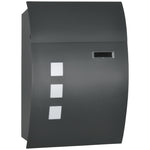 Wall Mounted Mailbox With 2 Keys, Anthracite Grey