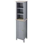 Bathroom Floor Tall Cabinet Storage Unit Adjustable Shelf