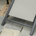3 Pieces Lounge Chair Set Garden Sunbathing Chair W/ Table | Gray