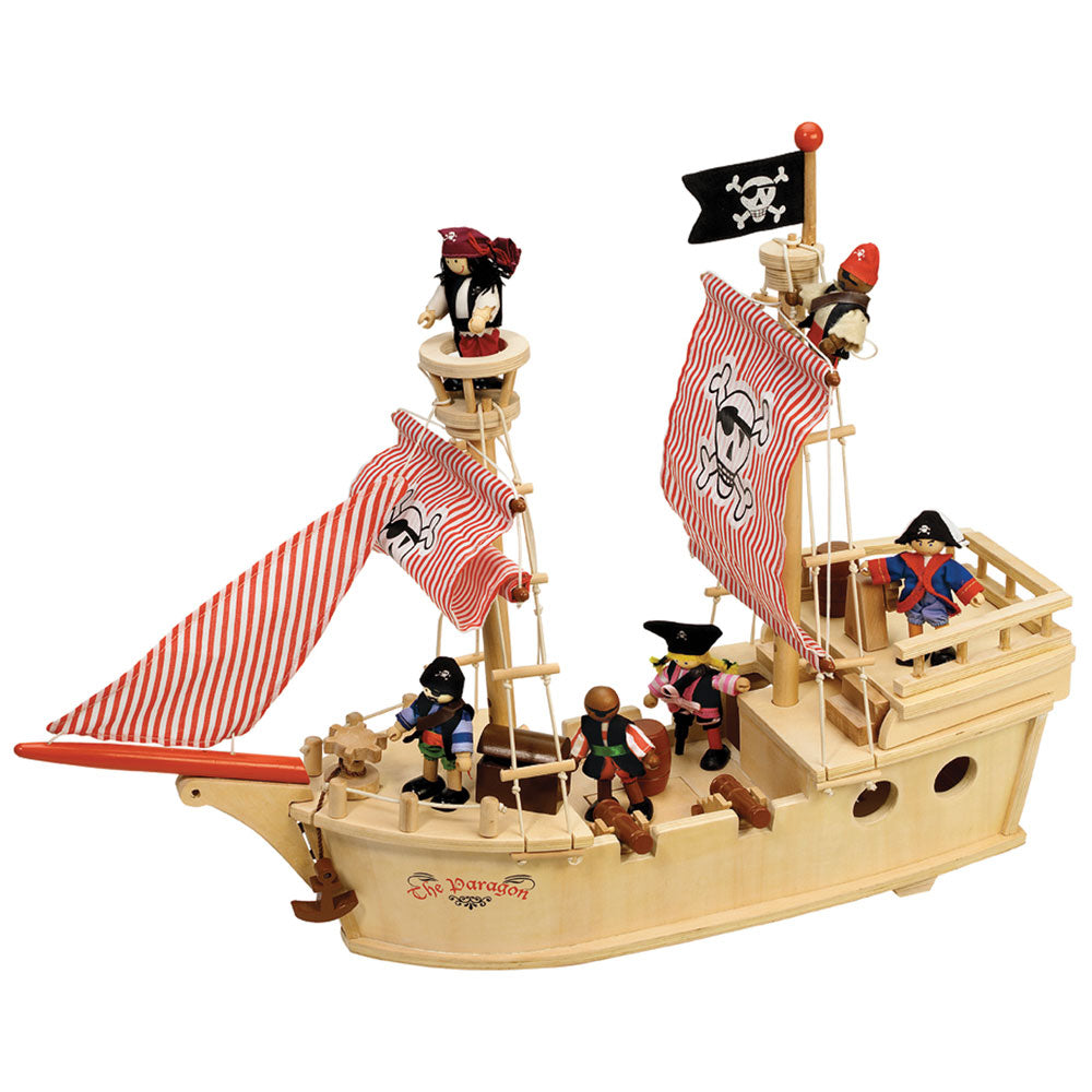 Wooden Paragon Pirate Ship Playset