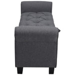Breeins Modern Linen Upholstered Storage Bench With Armrests