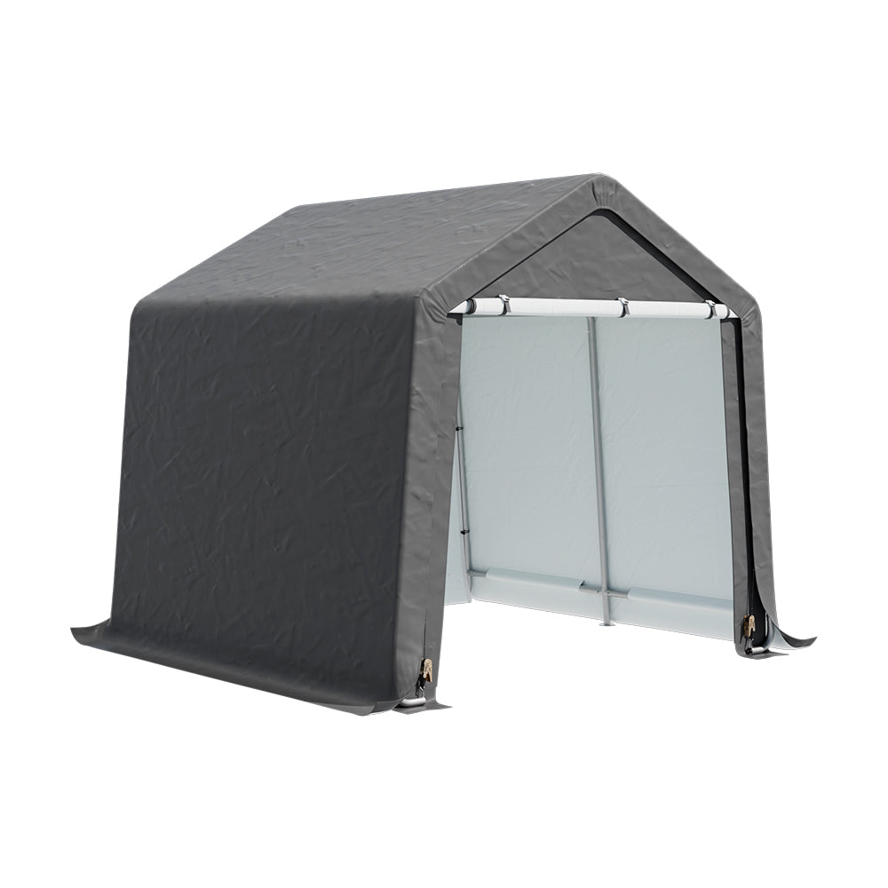 8x8ft Galvanized Tube Storage Shed