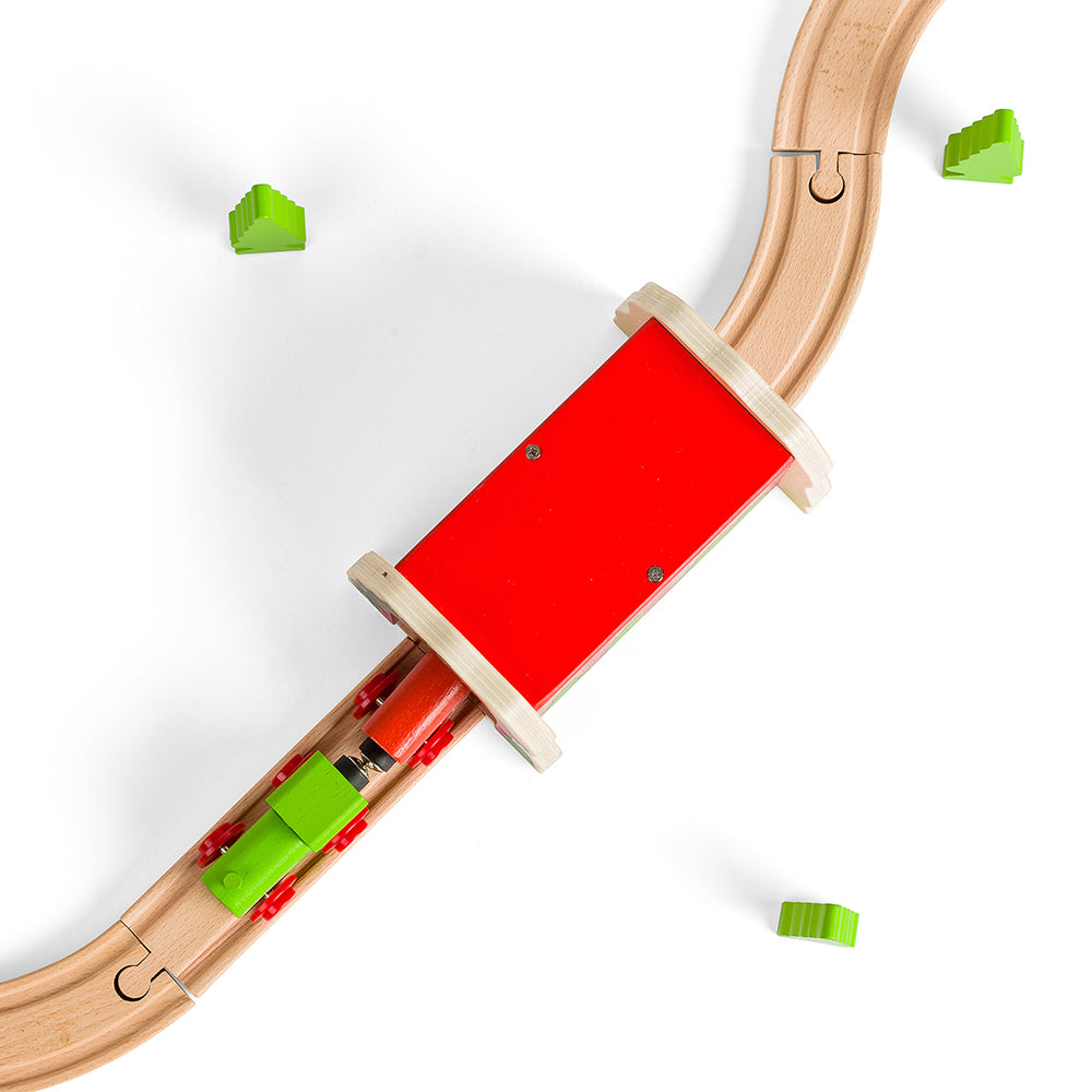 Red Brick Tunnel for Wooden Train Sets