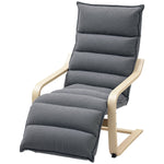 Birch Wood Lounge Chair For Living Room, Bedroom | One Size | Dark Grey