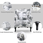 Retro Butterfly Wingback Studded Armchair
