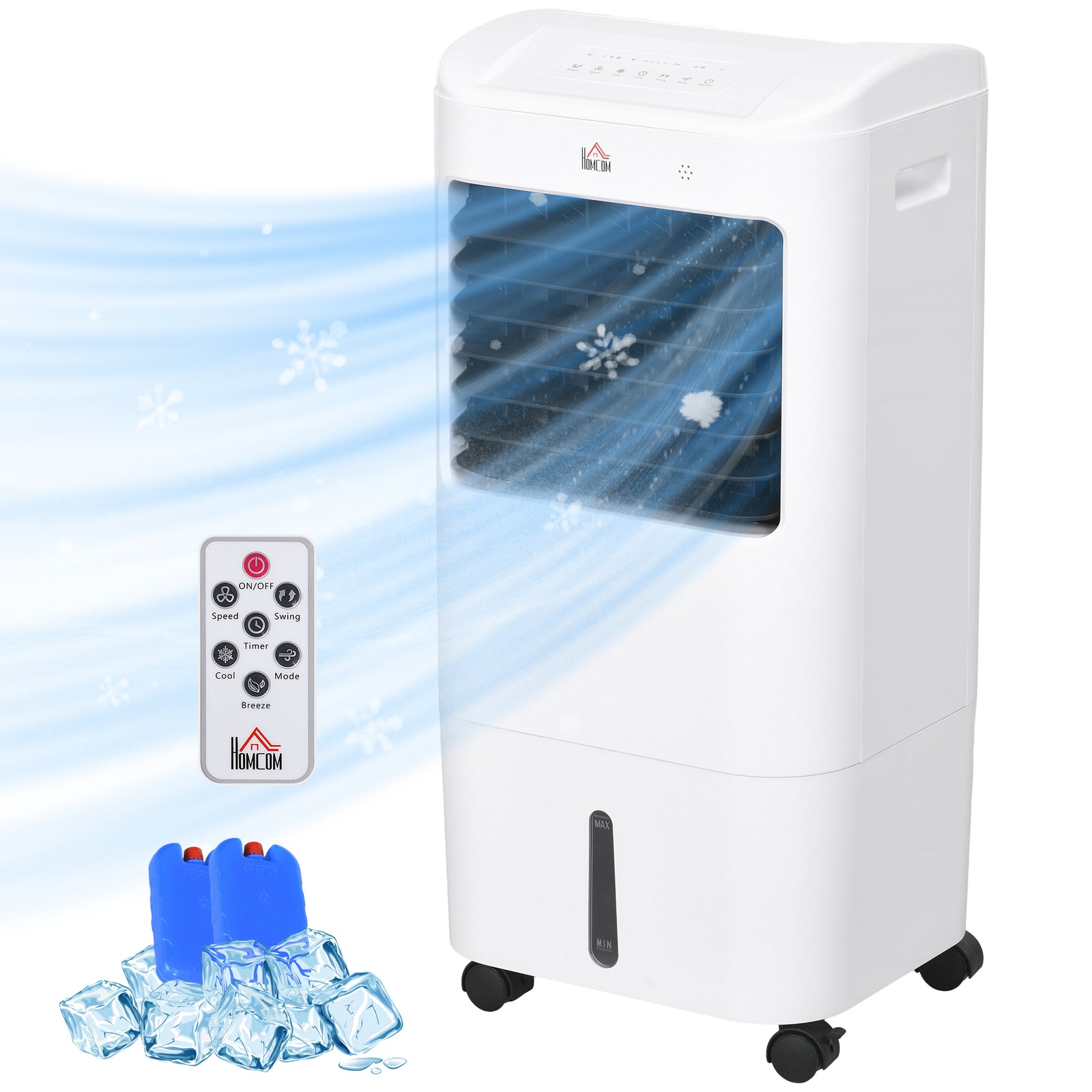 Portable Air Cooler With Humidifier, Remote, Oscillation