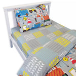 Kids Fitted Sheet For Big Digger Construction Bedding