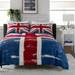 Union Jack 200 Thread Count Cotton Rich Reversible Duvet Cover Set | Double | Navy Blue