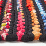 Handwoven Multi Coloured Recycled Chindi Folk Rug | 150cm x 220cm | Multi Colour