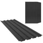Pack Of 12 Metal Roofing Sheets For Greenhouse | Black