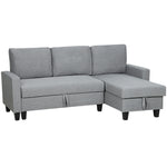 Fold-out Convertible Sofa Bed With Removable Covers | Grey