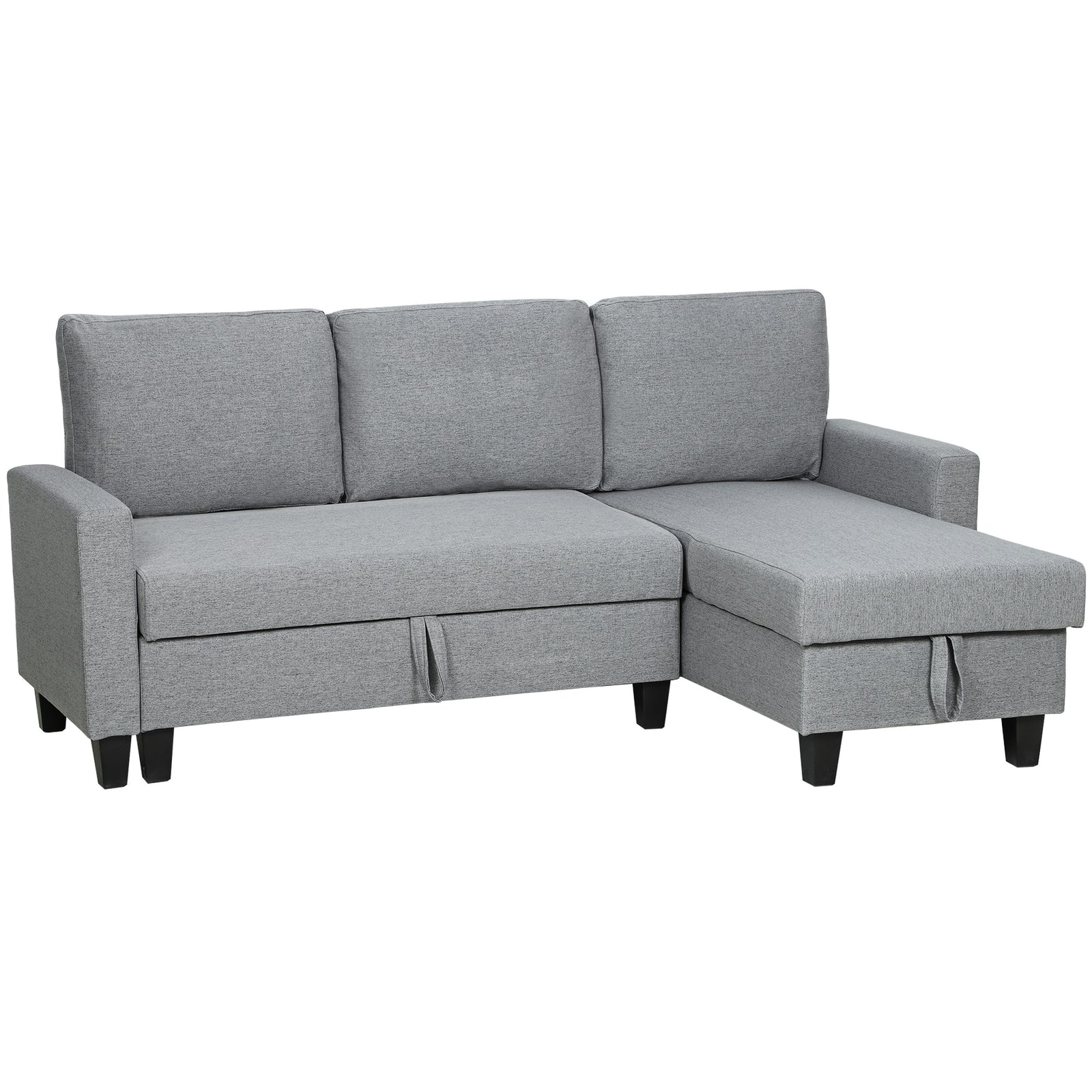 Fold-out Convertible Sofa Bed With Removable Covers | Grey
