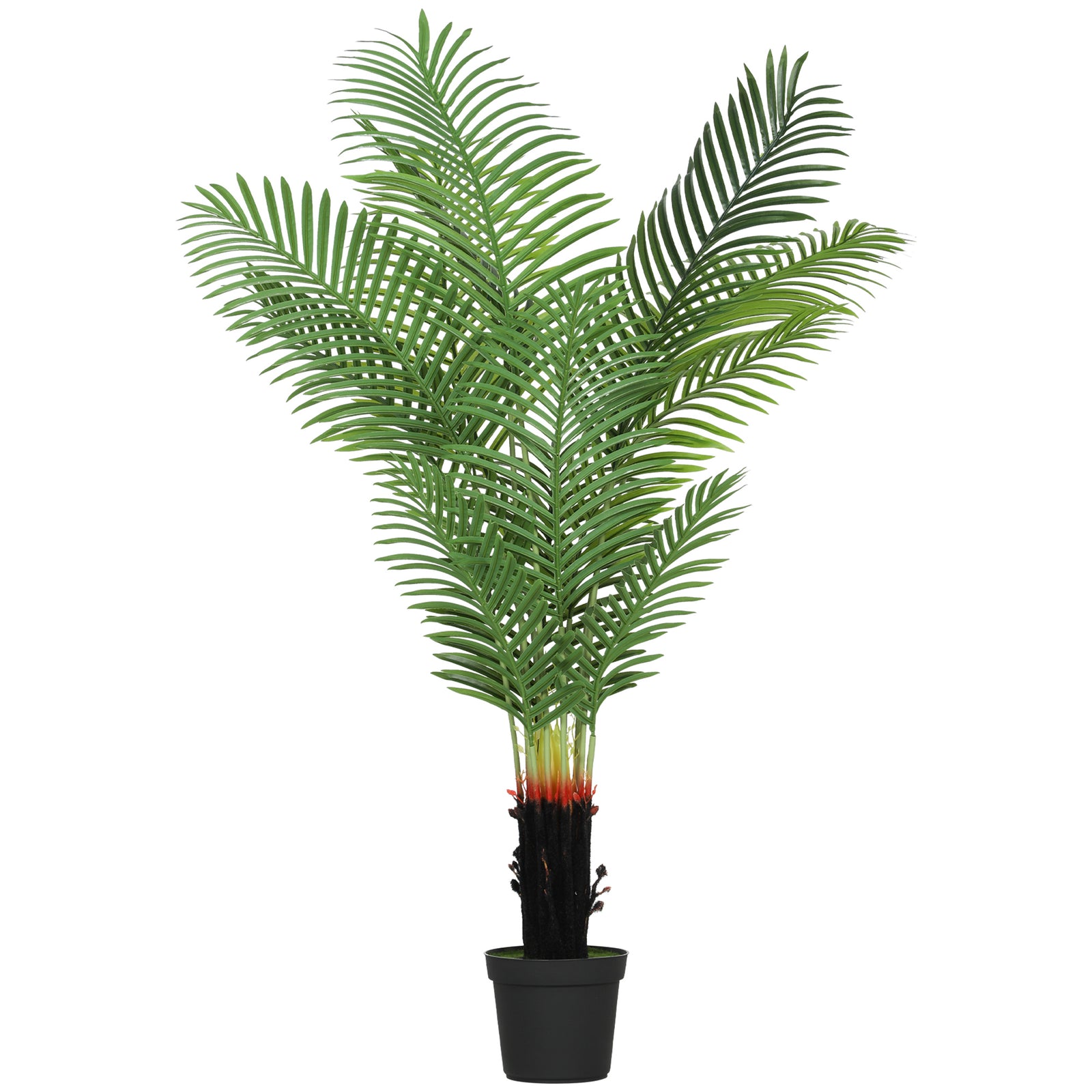 Artificial Areca Palm Tree With Pe Leaves And Flocked Soil | 150cm | Green
