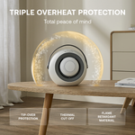 Desk Friend Fan Heater, 390w | White