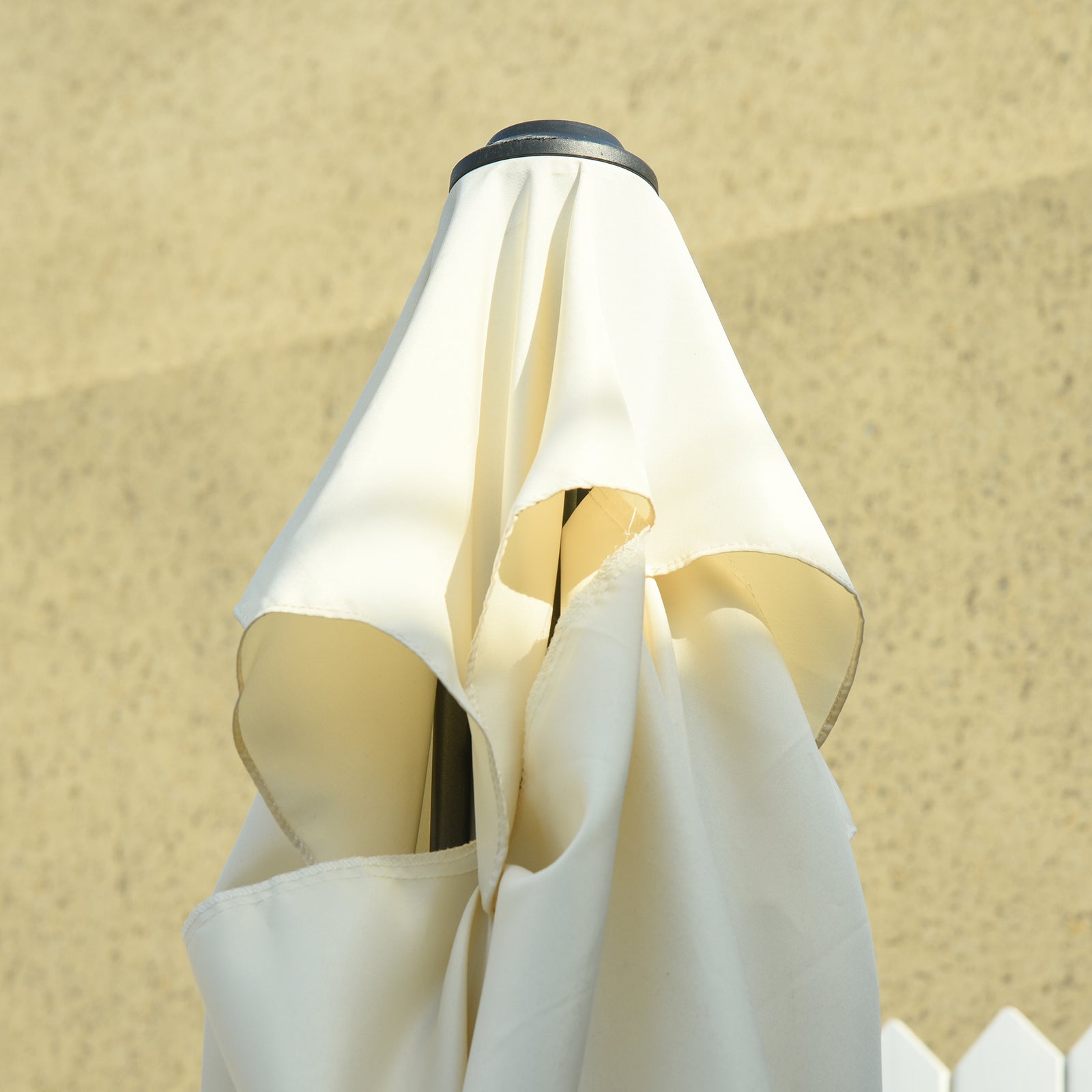2.58m Aluminium Garden Parasol Sun Umbrella | Beige